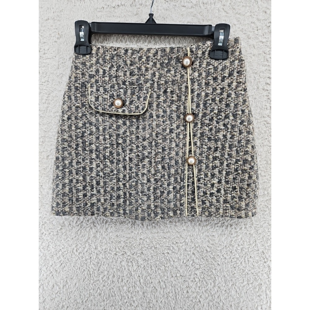 J. Lng Mini Brown Sparkle Tweed Skirt/ Skort  Xsmall